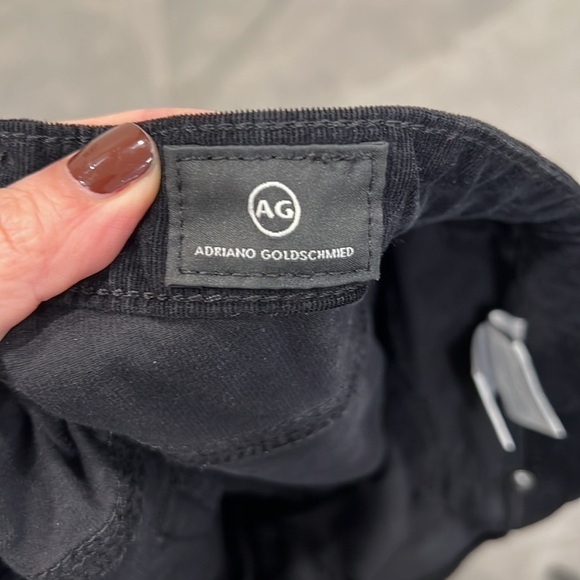 AG ADRIANO GOLDSCHMIED The legging ankle black fine corduroy skinny jeans sz 27 - Picture 3 of 9